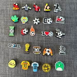 Lot of 23 Soccer Themed Croc Charms Ronaldo Football